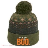 Hey Boo Funny Halloween Pun Ghost Spooky Toddler The Baniff Cuffed Pom Beanie thumb 0