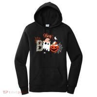 Hey Boo Funny Halloween Cute Ghost Pumpkin Women's Hoodie thumb 0