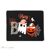 Hey Boo Funny Halloween Cute Ghost Pumpkin Mousepad thumb 0