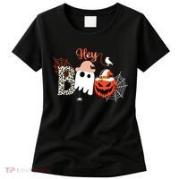 Hey Boo Funny Halloween Cute Ghost Pumpkin Women's T-Shirt thumb 0