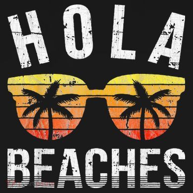 Hola Beaches Funny Beach Vacation Yupoong Adult 5-Panel Trucker Hat