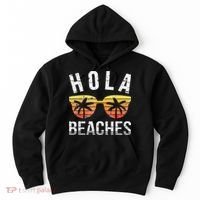 Hola Beaches Funny Beach Vacation Hoodie thumb 0