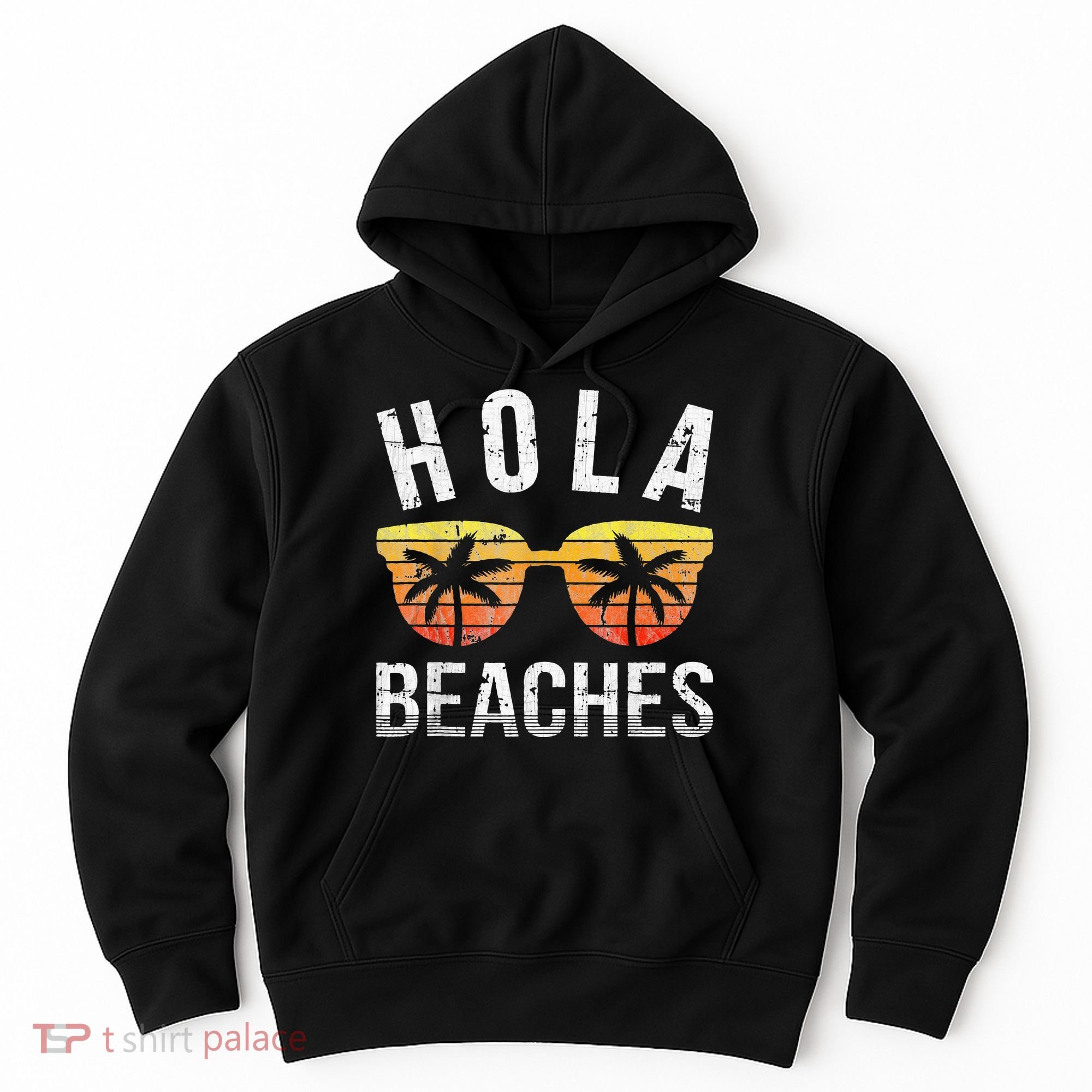 Hola Beaches Funny Beach Vacation Hoodie