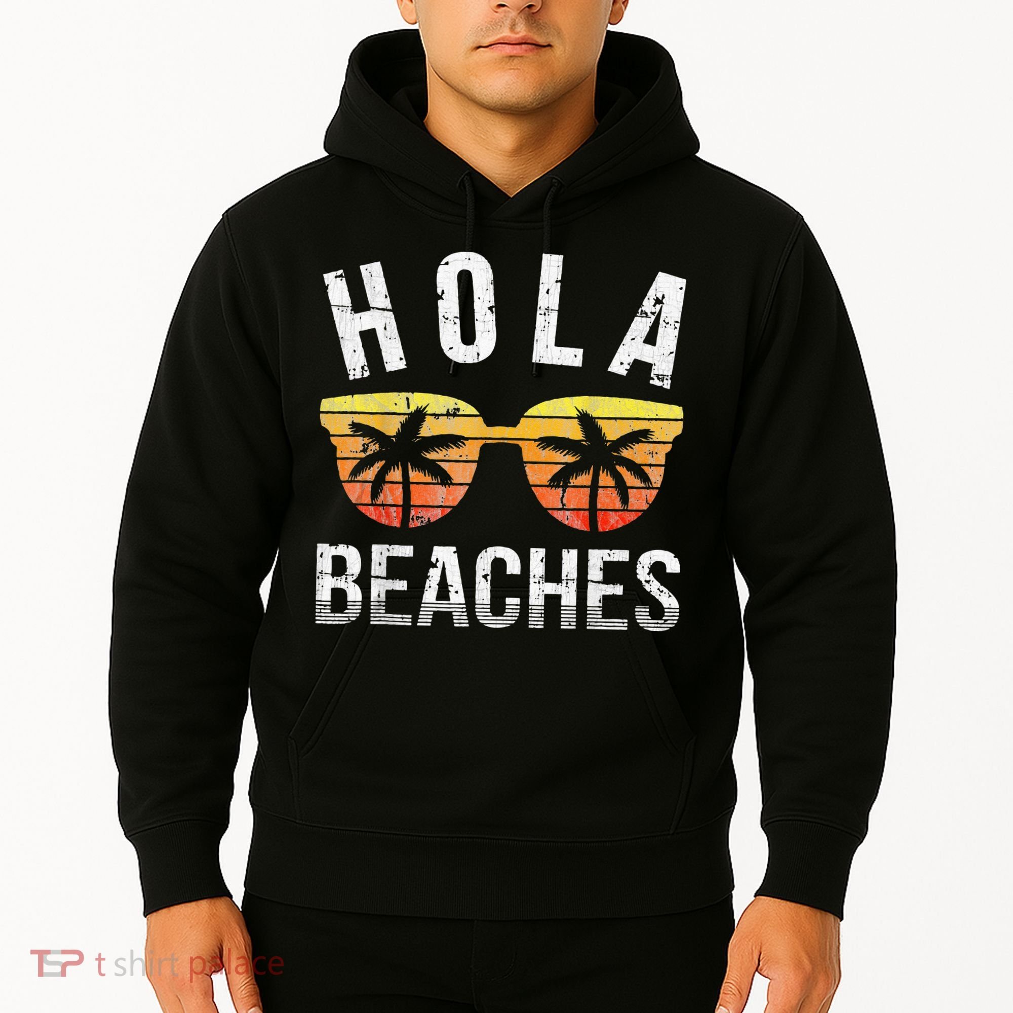 Hola Beaches Funny Beach Vacation Hoodie