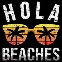 Hola Beaches Funny Beach Vacation Long Sleeve Shirt thumb 2