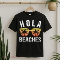 Hola Beaches Funny Beach Vacation T-Shirt thumb 2