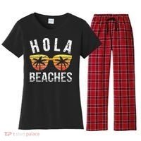 Hola Beaches Funny Beach Vacation Women's Flannel Pajama Set thumb 0