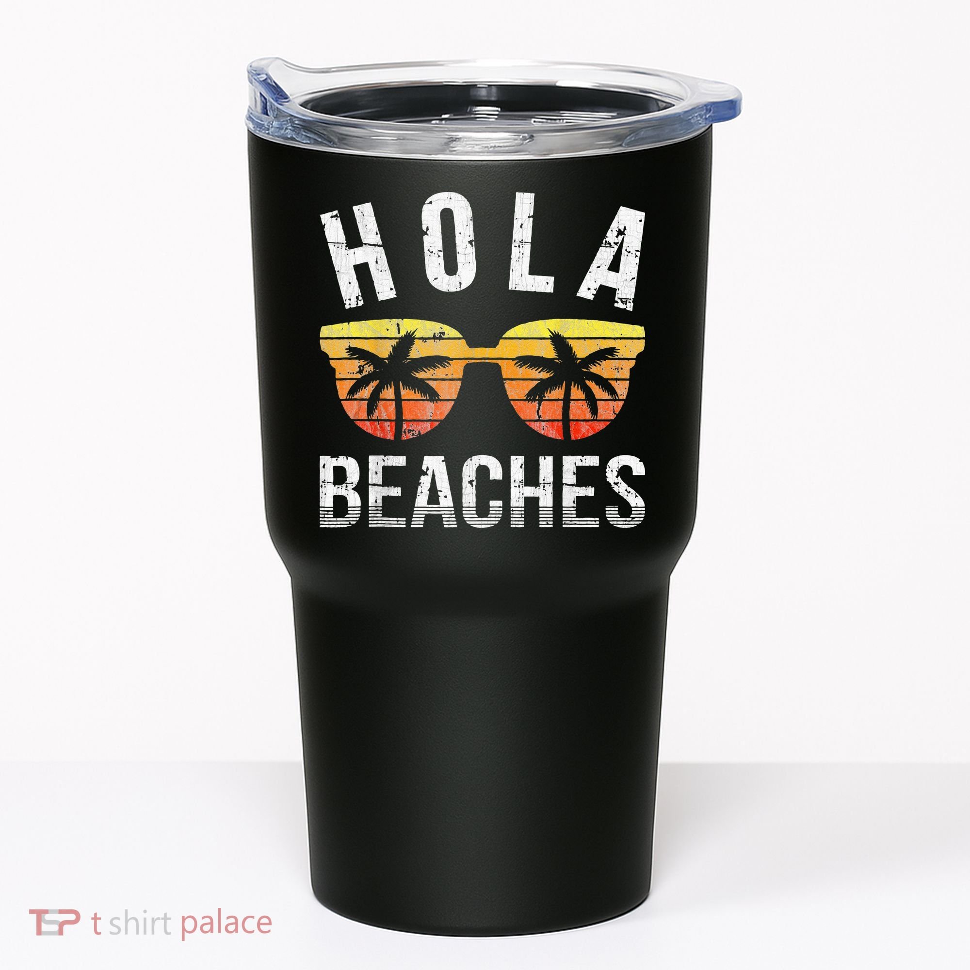 Hola Beaches Funny Beach Vacation Tumbler