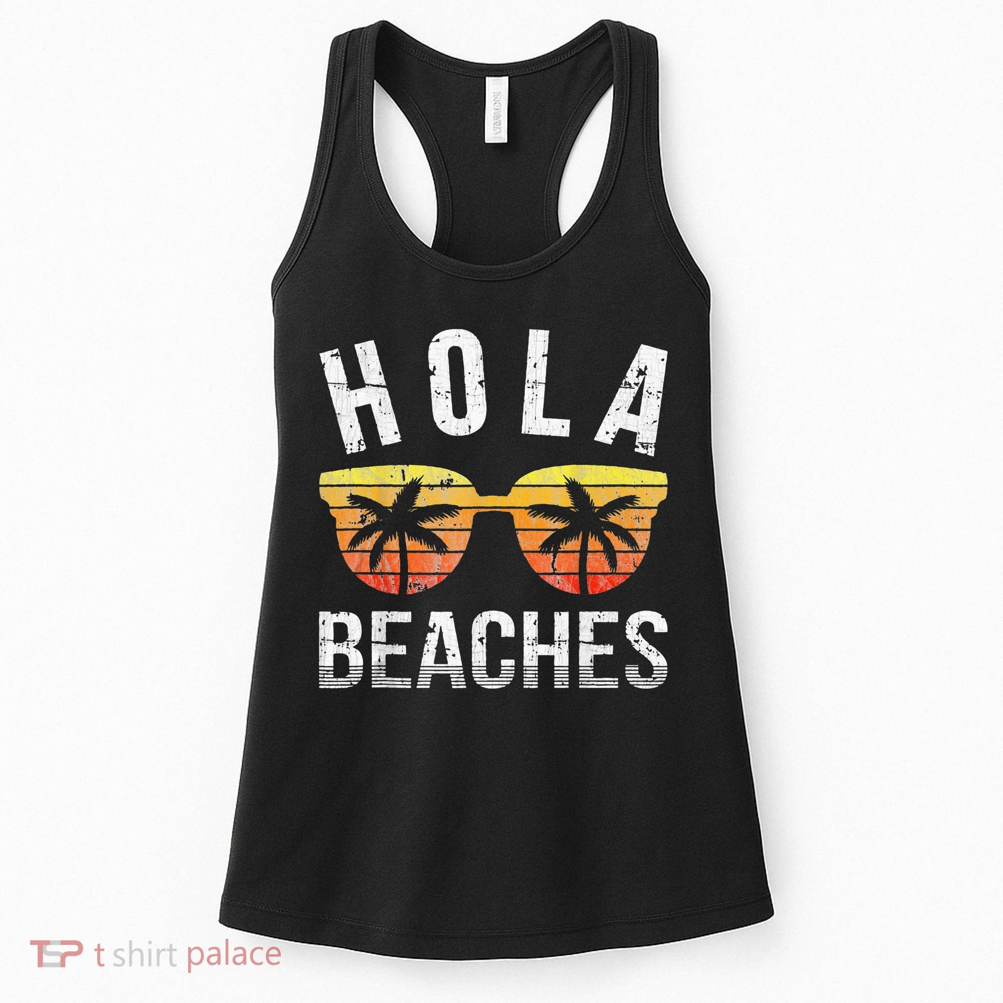 Hola Beaches Funny Beach Vacation Women's Tank Top