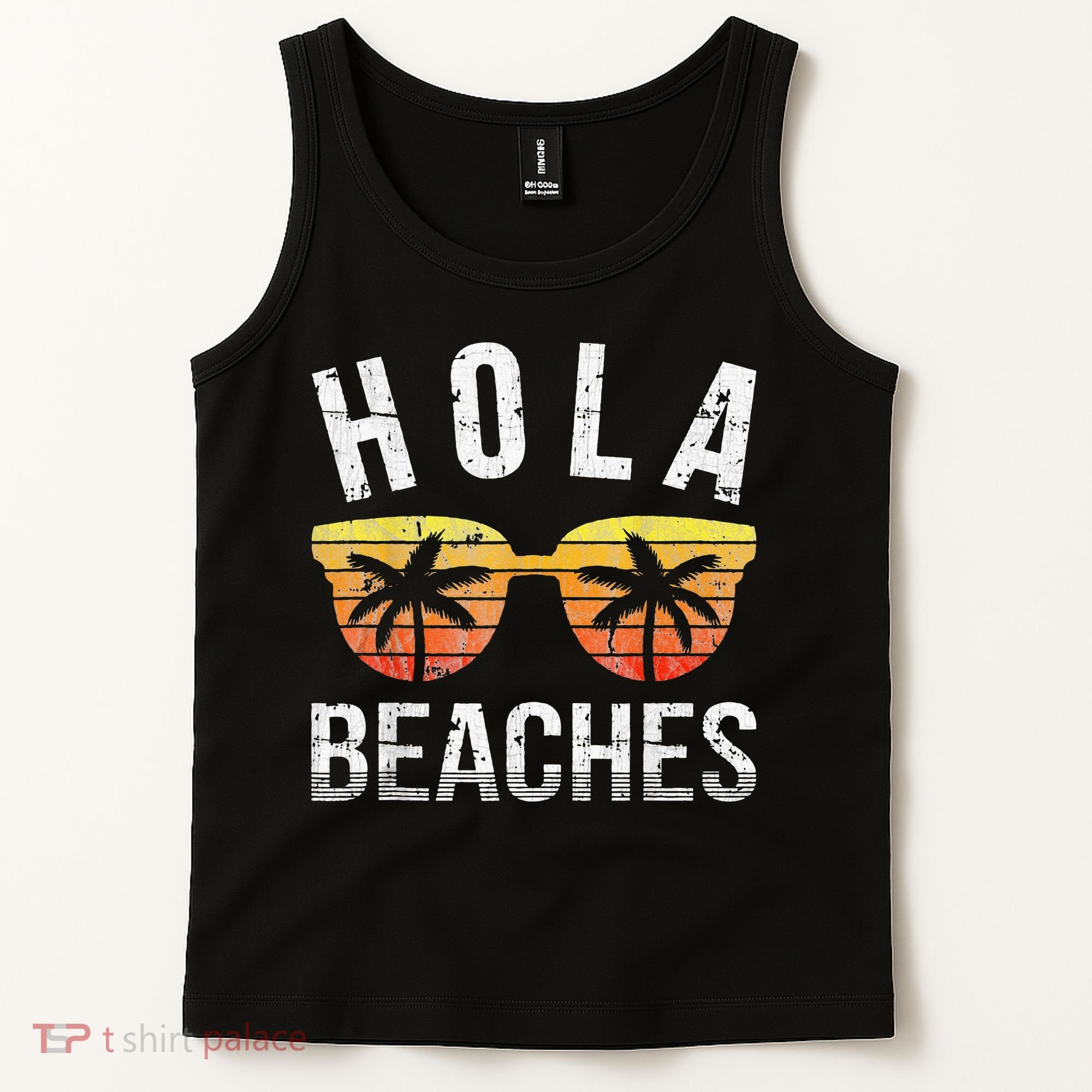 Hola Beaches Funny Beach Vacation Tank Top
