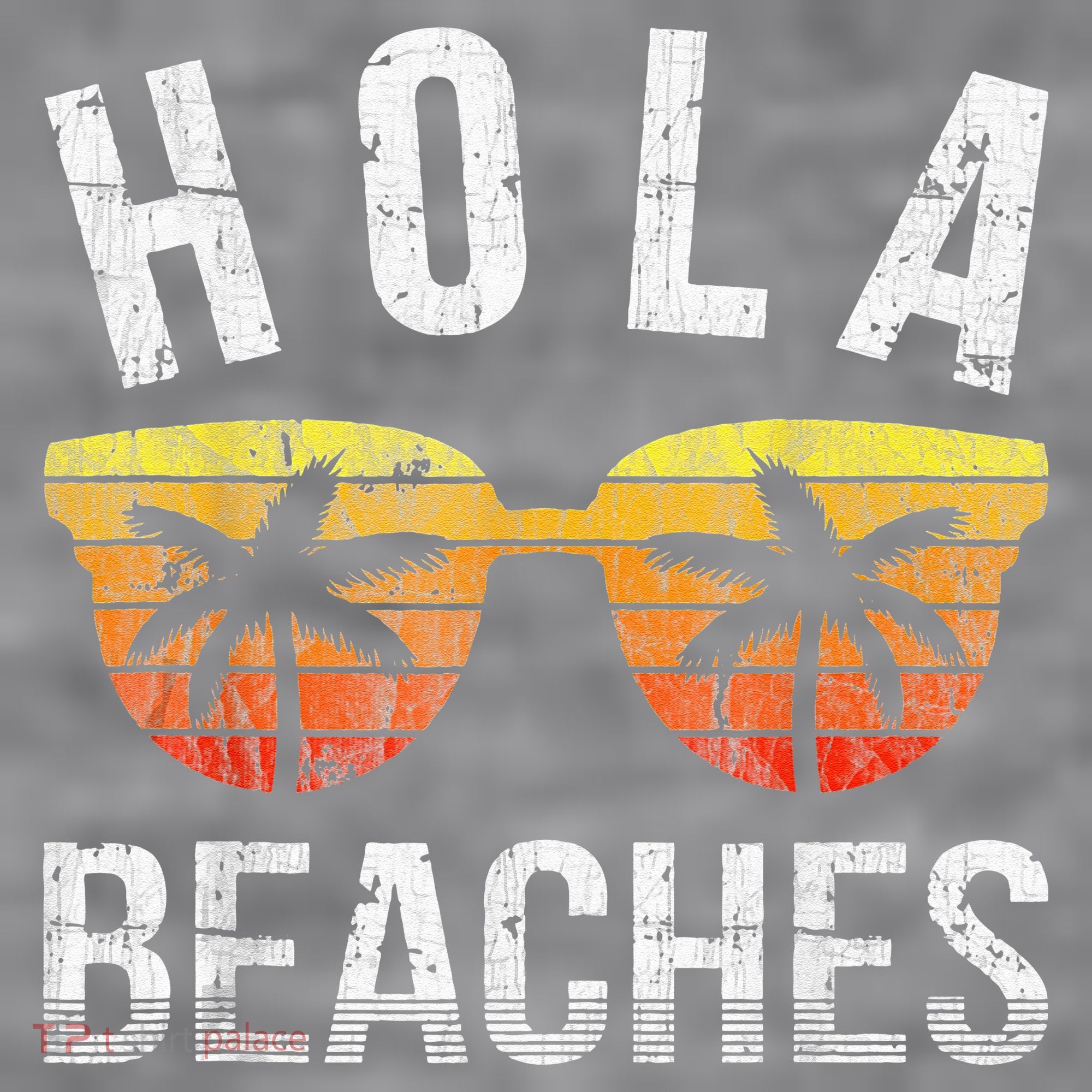 Hola Beaches Funny Beach Vacation Women's Racerback Cropped Tank