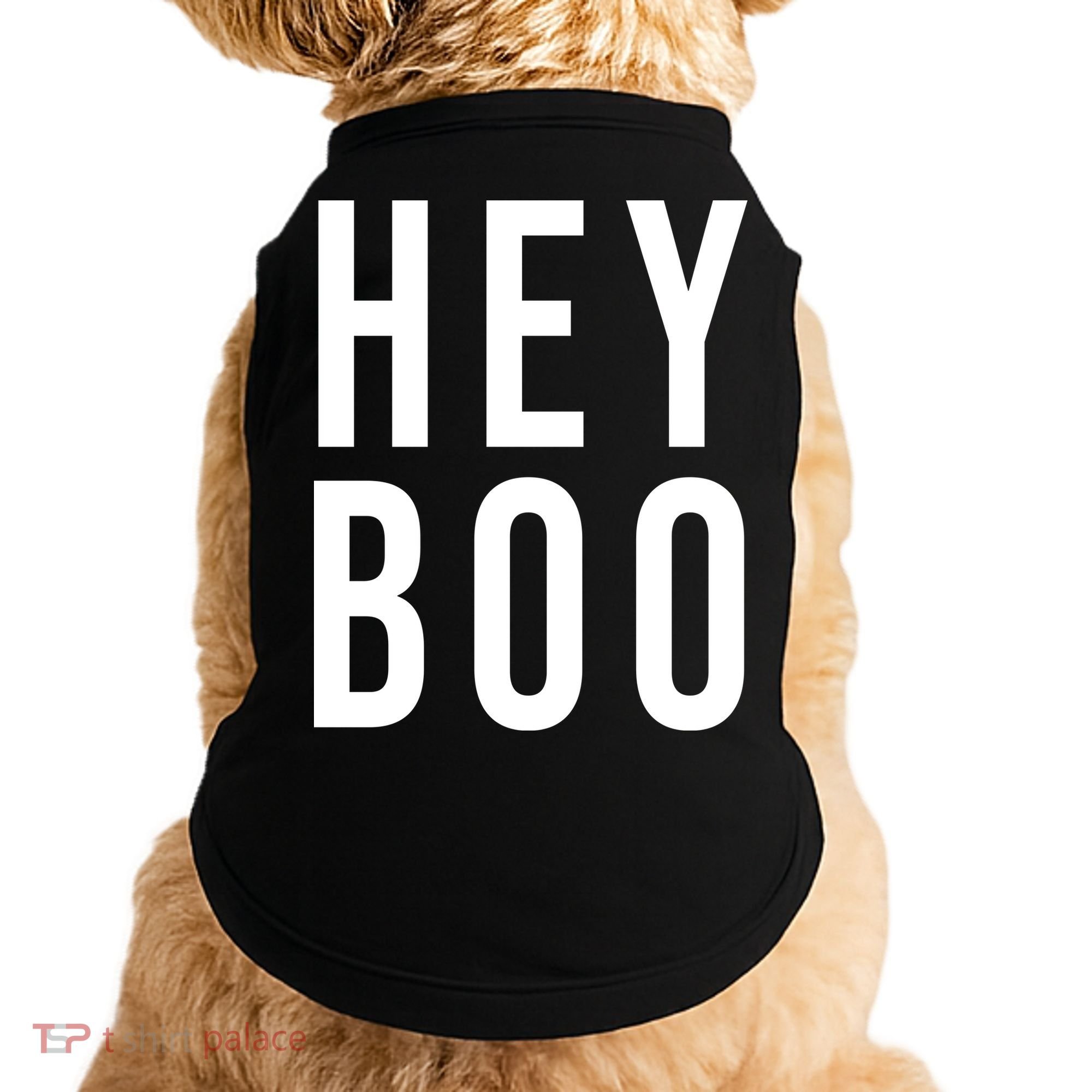 Hey Boo Funny Halloween Festive Doggie Tank