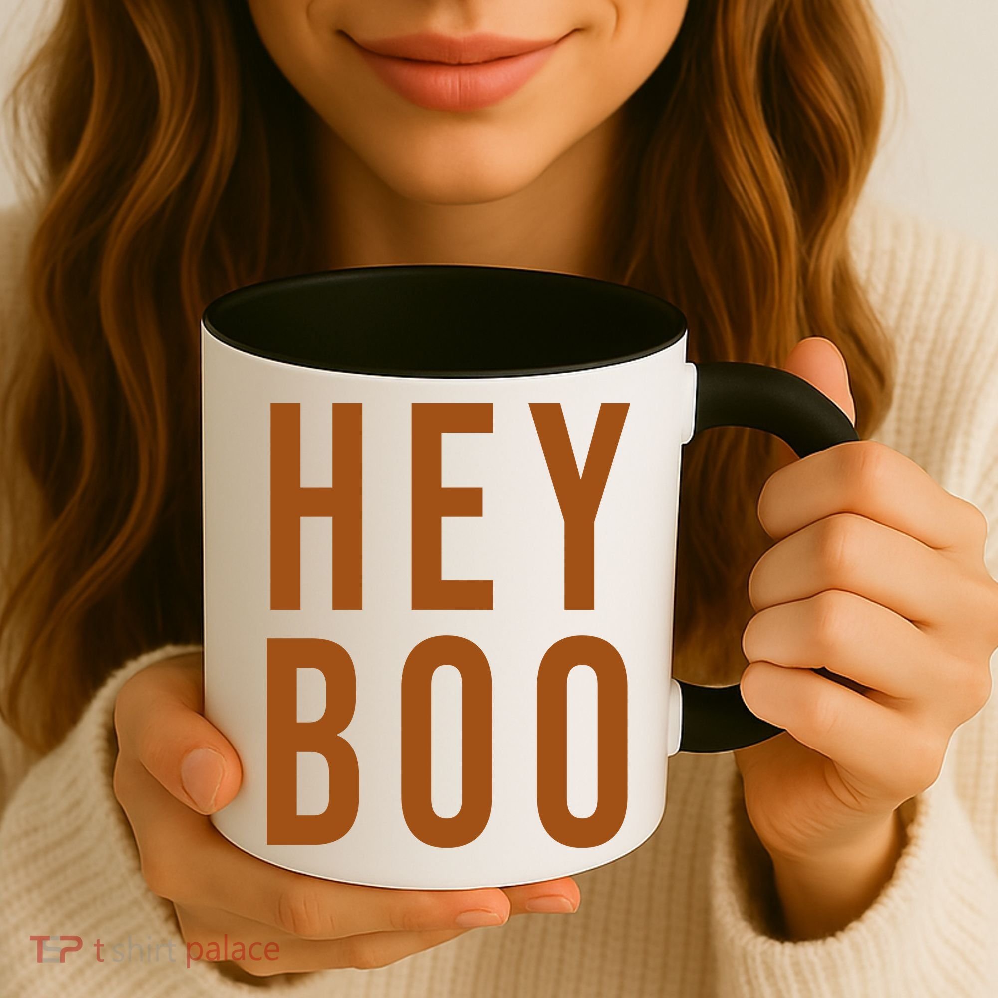 Hey Boo Funny Halloween Festive Coffee Mug