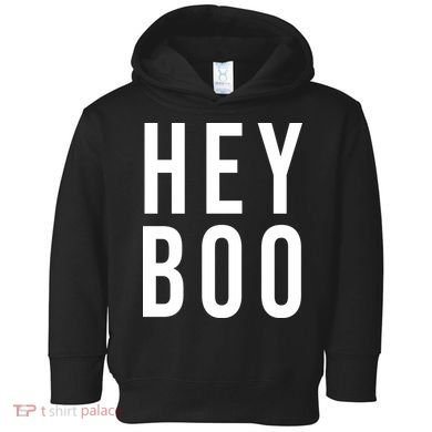 Hey Boo Funny Halloween Festive Toddler Hoodie