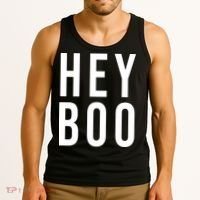 Hey Boo Funny Halloween Festive Tank Top thumb 3