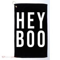 Hey Boo Funny Halloween Festive Golf Towel thumb 0