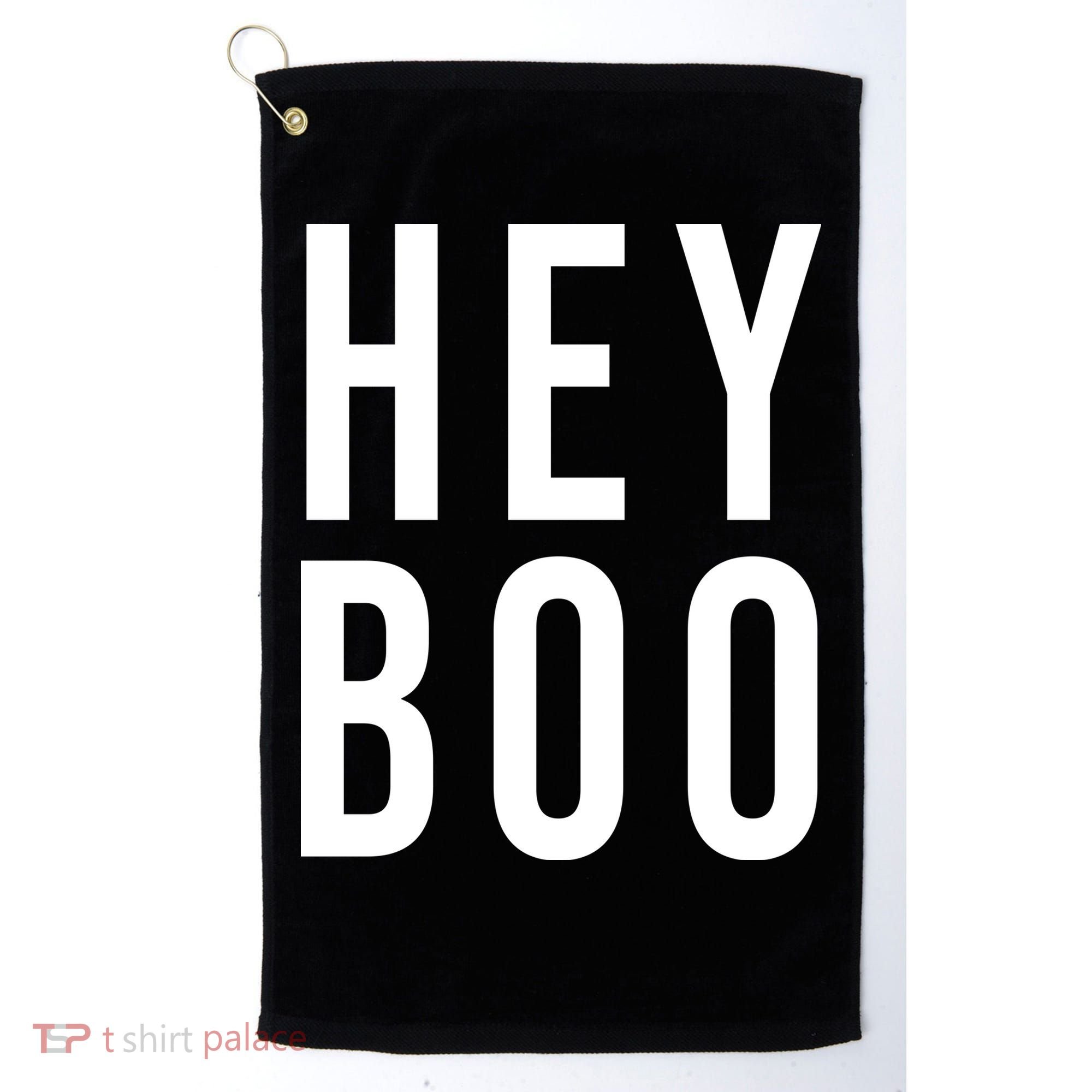 Hey Boo Funny Halloween Festive Golf Towel