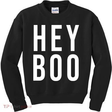 Hey Boo Funny Halloween Festive Kids Sweatshirt