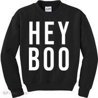 Hey Boo Funny Halloween Festive Kids Sweatshirt thumb 0