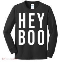 Hey Boo Funny Halloween Festive Kids Long Sleeve Shirt thumb 0