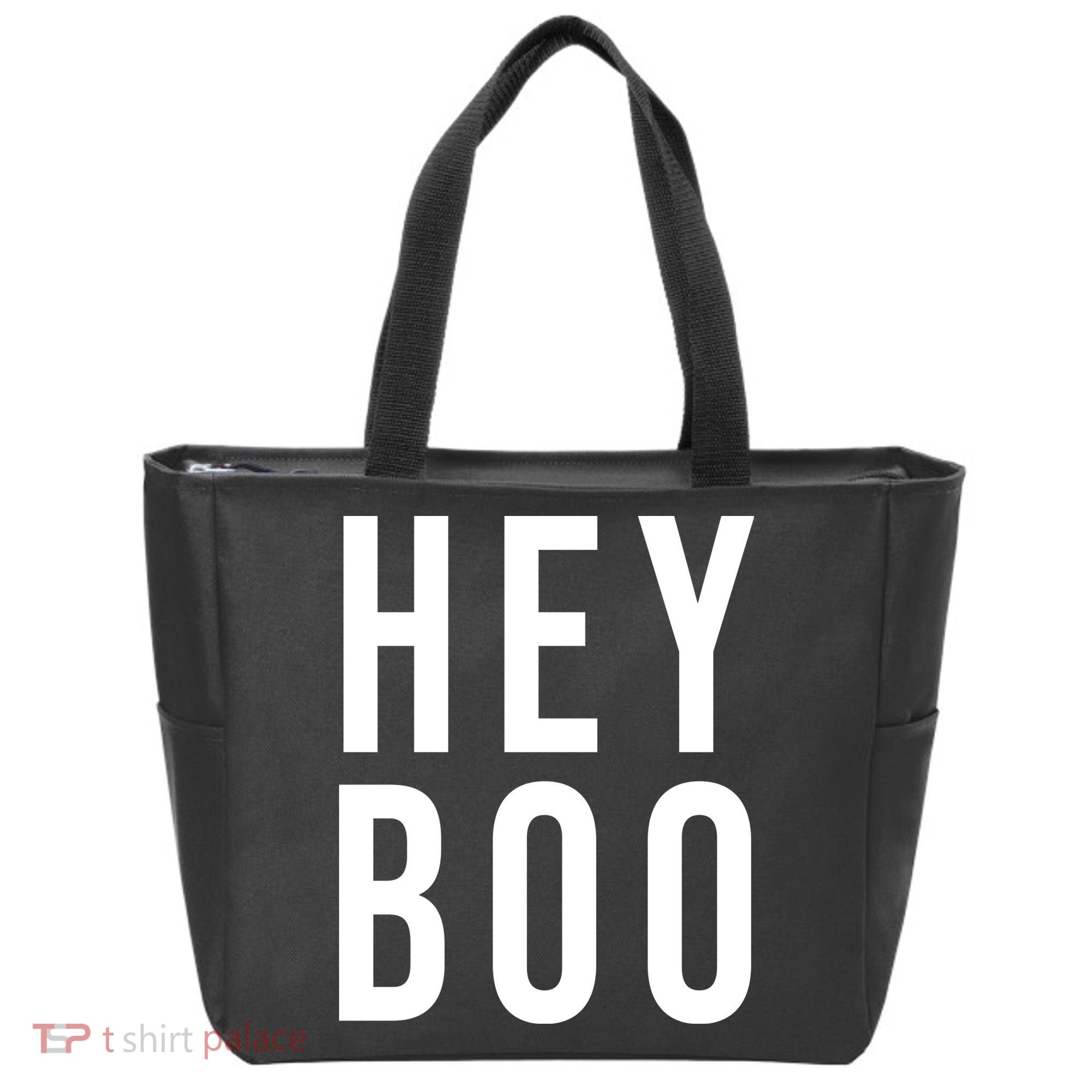 Hey Boo Funny Halloween Festive Tote Bag