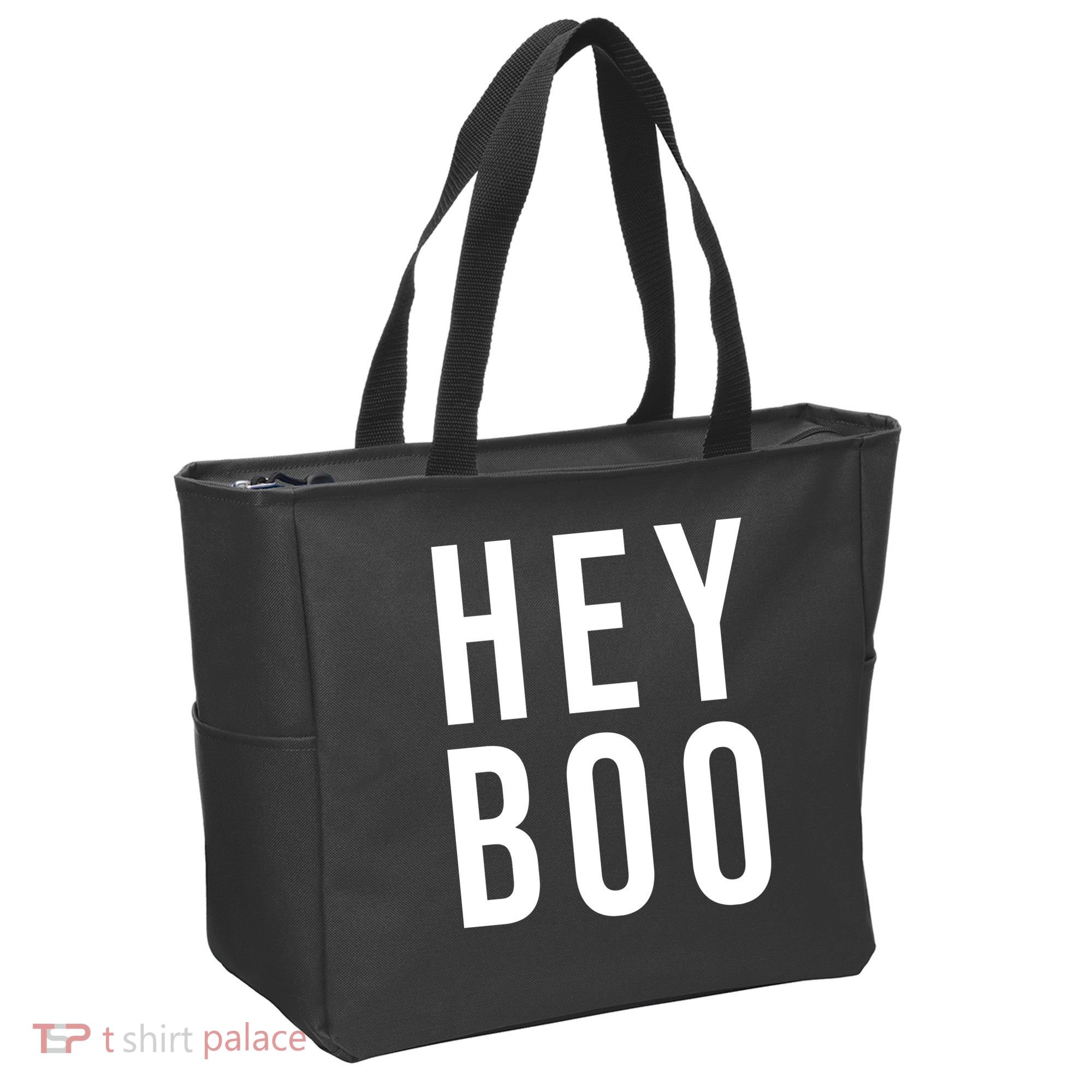 Hey Boo Funny Halloween Festive Tote Bag