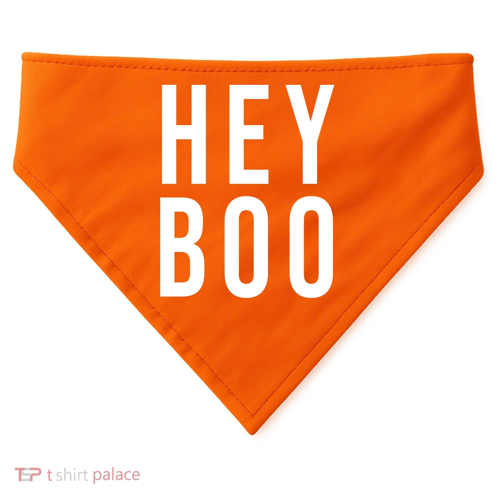 Hey Boo Funny Halloween Festive USA-Made Doggie Bandana