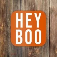 Hey Boo Funny Halloween Festive Coaster thumb 0