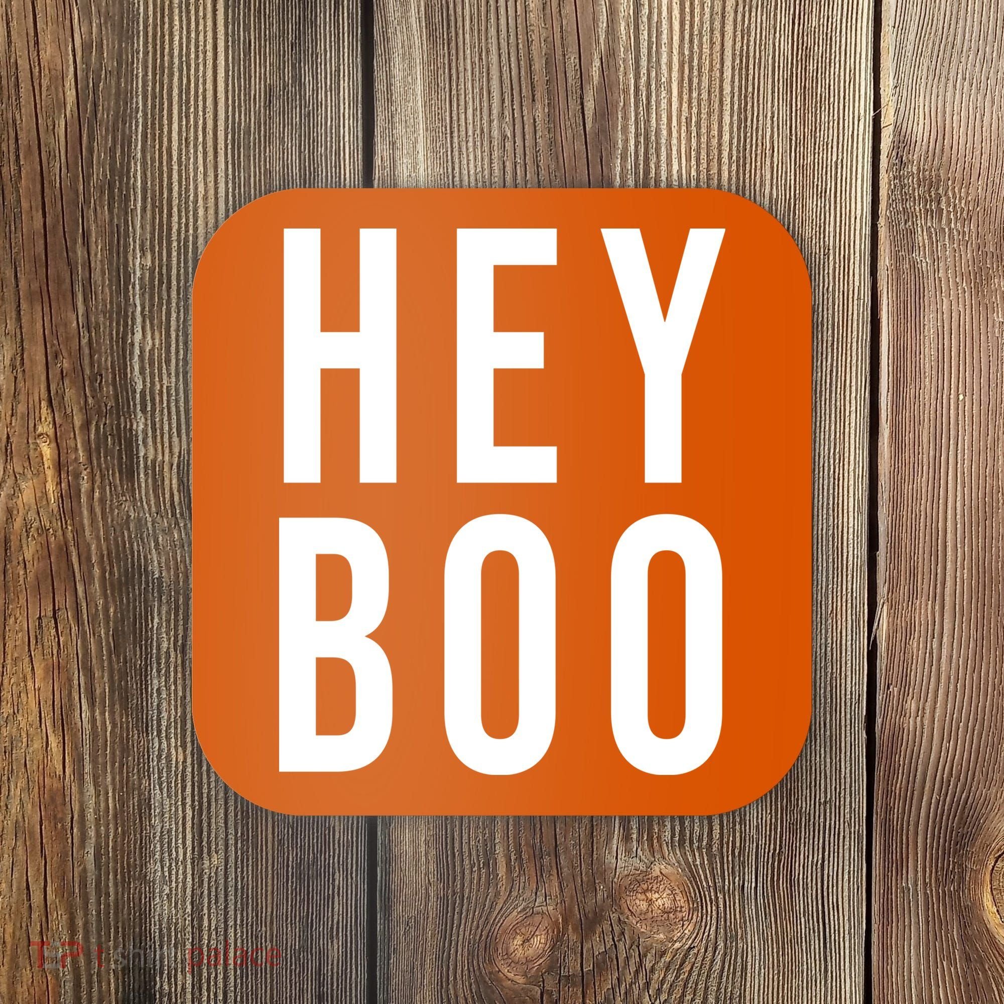 Hey Boo Funny Halloween Festive Coaster