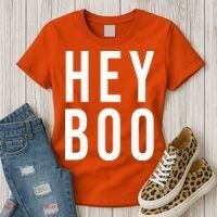 Hey Boo Funny Halloween Festive Women's T-Shirt thumb 3