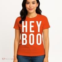 Hey Boo Funny Halloween Festive Women's T-Shirt thumb 4