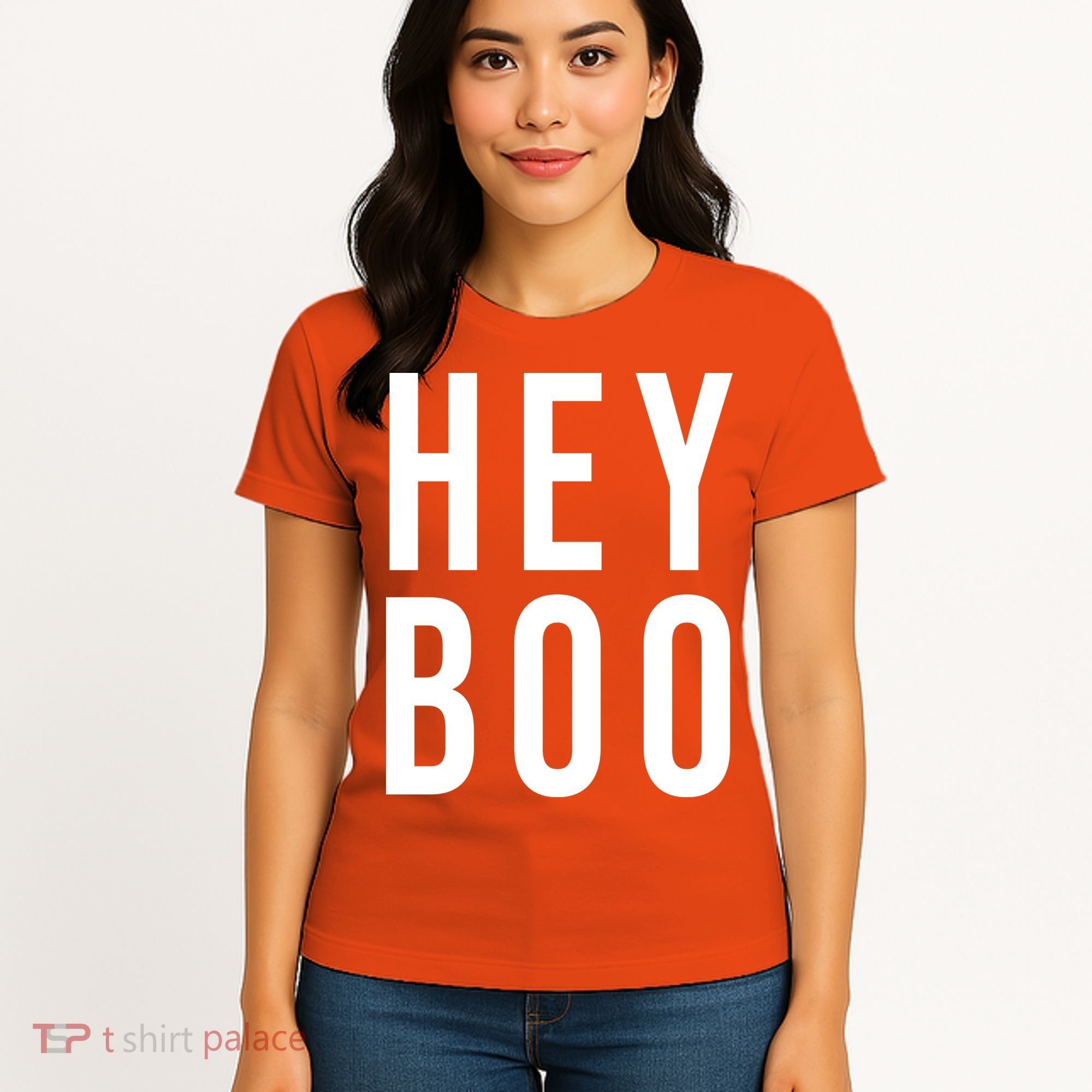Hey Boo Funny Halloween Festive Women's T-Shirt