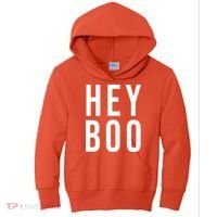 Hey Boo Funny Halloween Festive Kids Hoodie thumb 0
