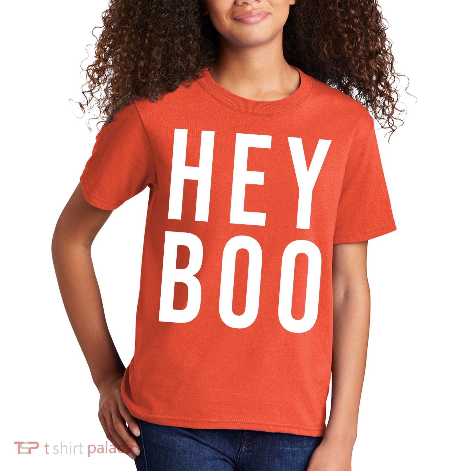 Hey Boo Funny Halloween Festive Kids T-Shirt
