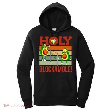 Holy Blockamole Funny Volleyball Match Block Avocado Design Women's Hoodie