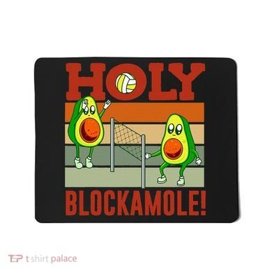 Holy Blockamole Funny Volleyball Match Block Avocado Design Mousepad