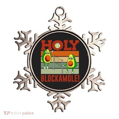 Holy Blockamole Funny Volleyball Match Block Avocado Design Ornament
