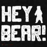 Hey Bear! Funny Hiking Outdoors Black Grizzly Bear Survival Ladies PosiCharge Tri-Blend Wicking Tank thumb 2