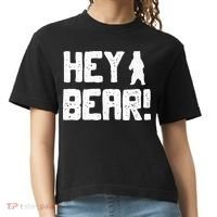 Hey Bear! Funny Hiking Outdoors Black Grizzly Bear Survival Comfort Colors Boxy T-Shirt thumb 0