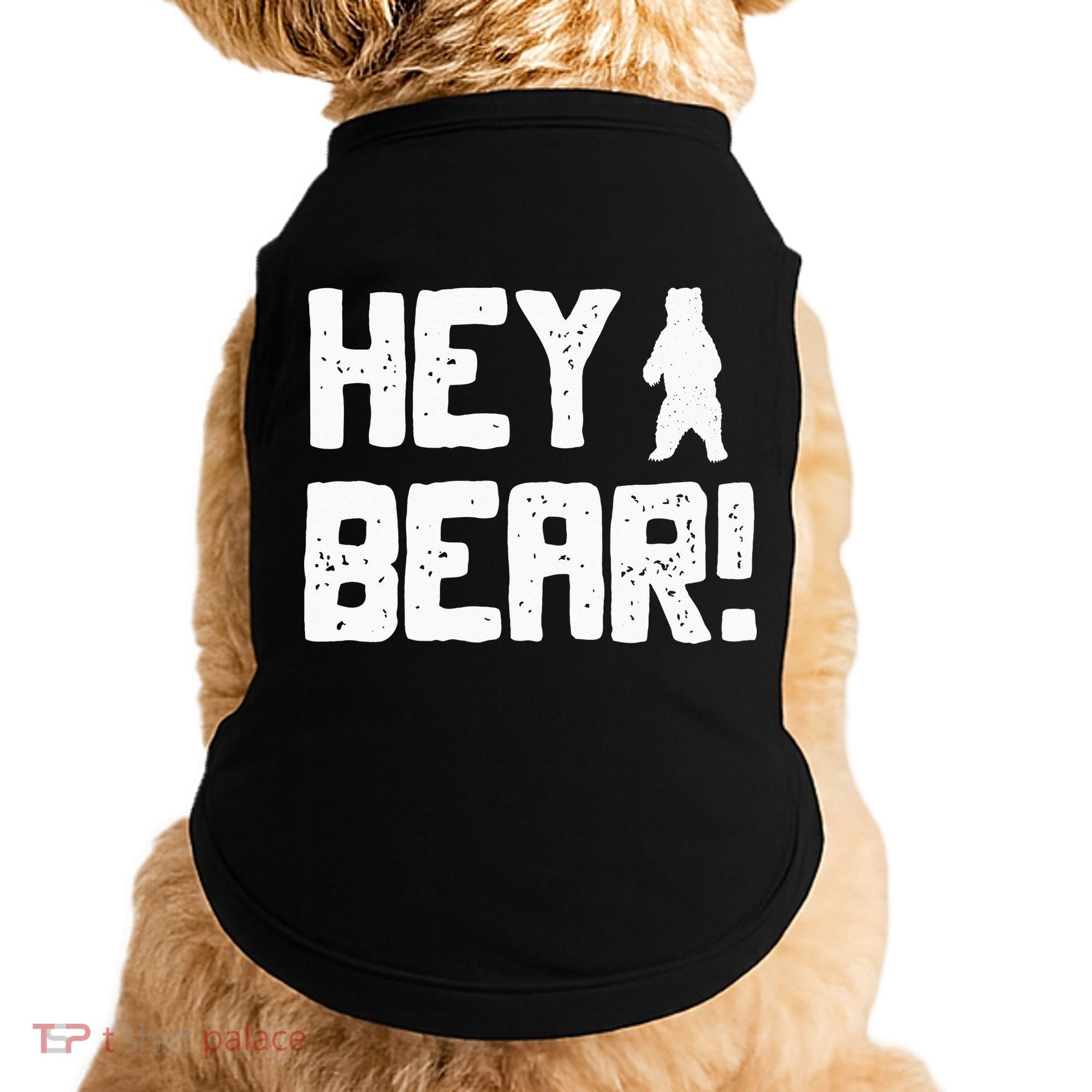 Hey Bear! Funny Hiking Outdoors Black Grizzly Bear Survival Doggie Tank