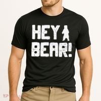 Hey Bear! Funny Hiking Outdoors Black Grizzly Bear Survival Cooling Performance Crew T-Shirt thumb 2