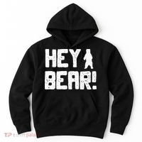Hey Bear! Funny Hiking Outdoors Black Grizzly Bear Survival Hoodie thumb 0