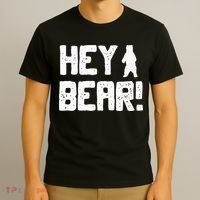Hey Bear! Funny Hiking Outdoors Black Grizzly Bear Survival T-Shirt thumb 3