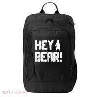 Hey Bear! Funny Hiking Outdoors Black Grizzly Bear Survival City Backpack thumb 0