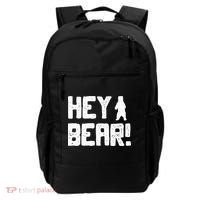 Hey Bear! Funny Hiking Outdoors Black Grizzly Bear Survival Backpack thumb 0