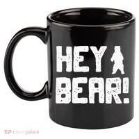 Hey Bear! Funny Hiking Outdoors Black Grizzly Bear Survival 11oz C Handle Ceramic Mug thumb 2