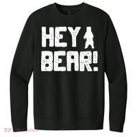 Hey Bear! Funny Hiking Outdoors Black Grizzly Bear Survival V.I.T. Fleece Crew Sweatshirt thumb 0