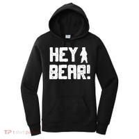 Hey Bear! Funny Hiking Outdoors Black Grizzly Bear Survival Women's Hoodie thumb 0