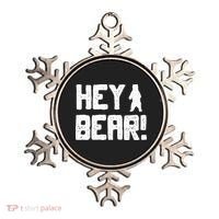 Hey Bear! Funny Hiking Outdoors Black Grizzly Bear Survival Ornament thumb 0