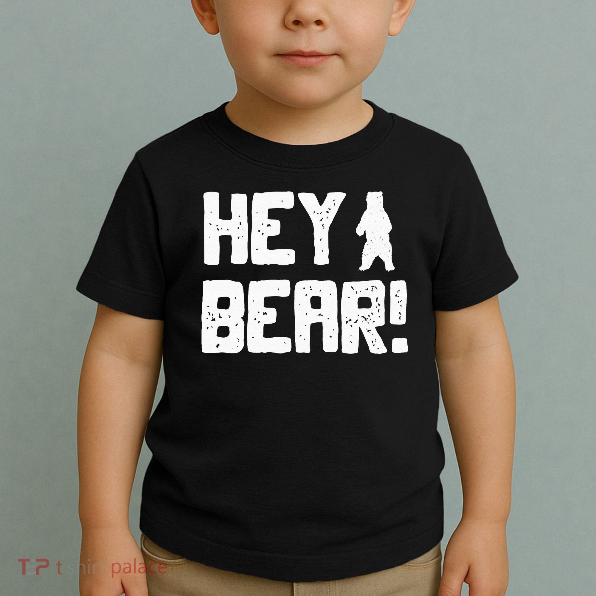 Hey Bear! Funny Hiking Outdoors Black Grizzly Bear Survival Toddler T-Shirt